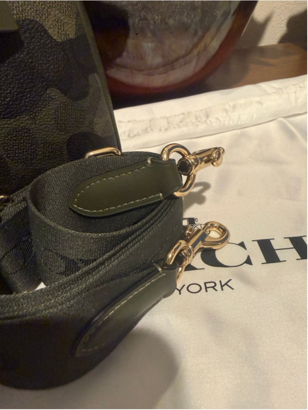 NEW Coach Rowan Medium Satchel with Snap Wallet Set in Dark Cypress Camo NWT - Picture 7 of 14